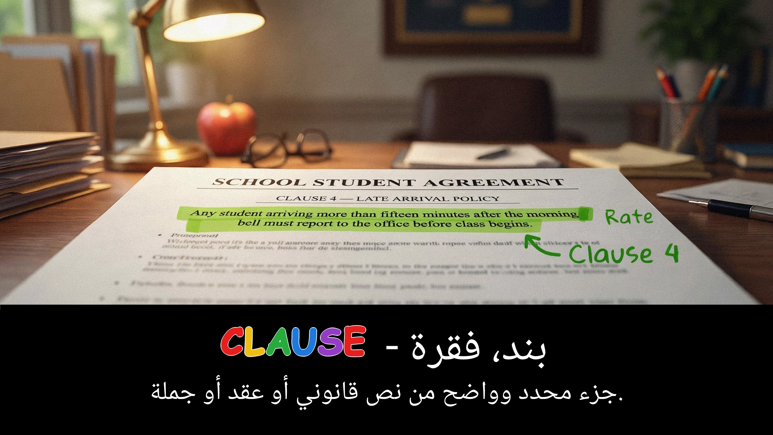 Arabic Illustration for clause